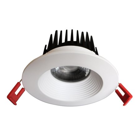DESIGNERS FOUNTAIN 4 inch White 3000K Canless Remodel Baffle Integrated LED Recessed Light Kit EV490111WH30